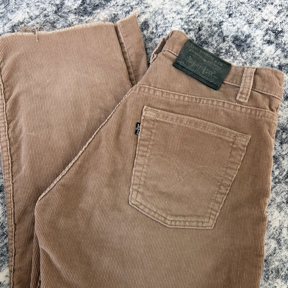 Made in Canada Black Tab Levi's Vintage 80s Raw Hem Corduroy Pants 29x28 Brown